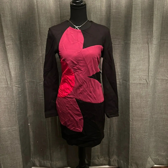 Pink Flower Nicole Miller Collection Dress - Picture 1 of 5